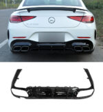 Diffuseur de pare-chocs et pot noir look CLS 63 AMG pour MERCEDES CLS C257 à partir de 12/2017 – Image 4