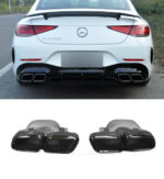 Diffuseur de pare-chocs et pot noir look CLS 63 AMG pour MERCEDES CLS C257 à partir de 12/2017 – Image 5