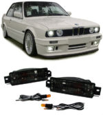 2 CLIGNOTANT NOIR TRANSLUCIDE BMW SERIE 3 E30 DE 1984 A 1991 + 2 AMPOULES – Image 3
