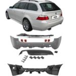 Pare-chocs arrière EN ABS + SPOILER PACK M POUR BMW SERIE 5 E61 TOURING PHASE 1 2003 - 2007