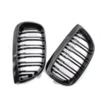 2 calandre noir brillant double lame pour BMW série 1 phase 1 E81 E87 et pack M phase 2 – Image 4