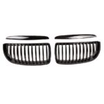 2 GRILLE DE CALANDRE NOIR BRILLANT 3D BMW SERIE 3 E90 ET E91 PHASE 1 DE 2005 A 08/2008