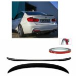 Becquet aileron de coffre noir mat look M performance pour BMW série 3 F30 berline