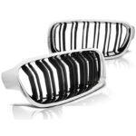 2 calandre double lame chrome et noir pour BMW série 3 F30 et F31