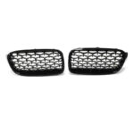 2 GRILLE DE CALANDRE NOIR BRILLANT SPOTS DIAMANT NOIR BMW SERIE 3 F30 F31 A PARTIR DE 10/2011 – Image 3