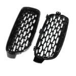 2 GRILLE DE CALANDRE NOIR BRILLANT SPOTS DIAMANT NOIR BMW SERIE 3 F30 F31 A PARTIR DE 10/2011 – Image 5
