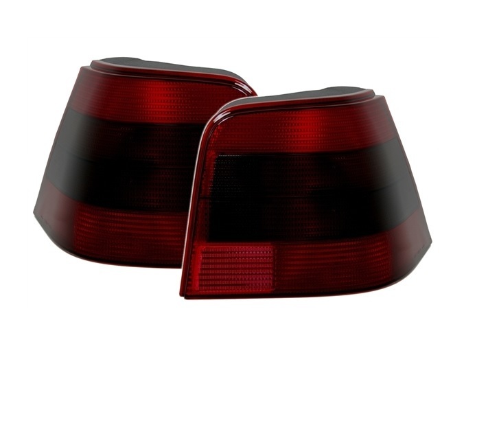 FEUX-ARRIERE-GOLF-4-NOIR.jpg 2 FEUX ARRIERE ROUGE ET BLANC LOOK GTI POUR VW GOLF 4 – Image 1
