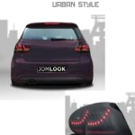 2 feux arrière led à fond noir pour VW GOLF 5
