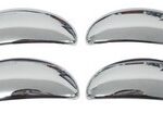 4 COQUE RECOUVRE POIGNEE DE PORTE EN CHROME POUR PEUGEOT 206 & CC