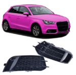 2 grille de pare-chocs look RS noir brillant pour AUDI A1 phase 1 de 09/2010 à 10/2014
