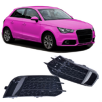 2 grille de pare-chocs look RS noir brillant pour AUDI A1 phase 1 de 09/2010 à 10/2014