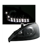 2 feux phare avant led noir pour FORD focus de 10/2001 à 10/2004