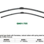 2 BALLAIS D'ESSUIE GLACE PLAT AERO POUR FORD FOCUS 2 APRES 2005