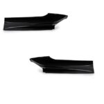 2 extensions de pare-chocs avant noir mat pour BMW série 5 F10 pack M de 2010 à 2017 – Image 2