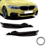 2 extensions de pare-chocs avant noir brillant pour BMW série 5 G30 G31 pack M phase 1