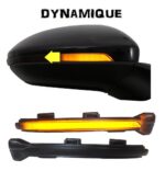 2 CLIGNOTANT LED DEFILANT DYNAMIQUE NOIR DE RETROVISEUR POUR VW GOLF 7 / TOURAN 2