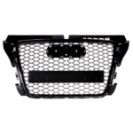 Calandre noir brillant look RS3 pour AUDI A3 8P2 phase 2 + sportback de 04/2008 à 2012 – Image 2