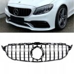 Calandre look AMG GT noir brillant pour MERCEDES classe C W205 phase 2 à partir de 03/2018