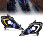 2 FEUX PHARE AVANT FULL LED POUR QUAD YAMAHA RAPTOR 250 350 450 750