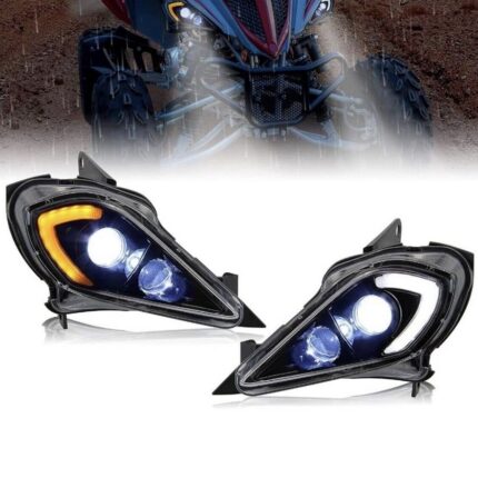 2 FEUX PHARE AVANT FULL LED POUR QUAD YAMAHA RAPTOR 250 350 450 750