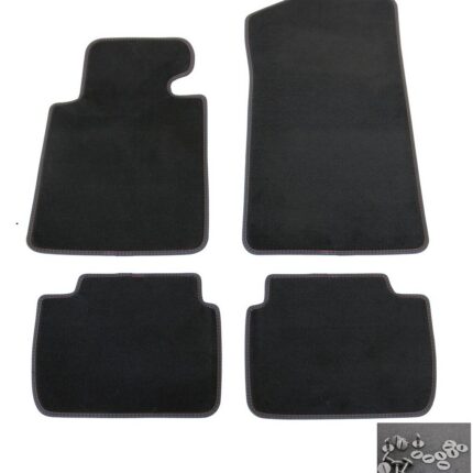 4 tapis de sol premium en velours sur mesure pour BMW série 3 e46 berline coupé touring