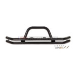 PARE BUFFLE / BARRE RENFORT AVANT EN ALUMINIUM NOIR JEEP CJ7 WRANGLER YJ TJ DE 1976 A 2005