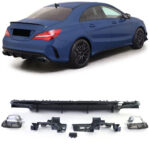 Diffuseur de pare-chocs + embouts pot look CLA 45s AMG pour Mercedes CLA c117 w117 phase 2 de 02/2016 à 2019