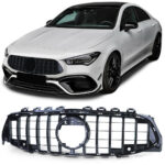 CALANDRE NOIR LOOK AMG GT MERCEDES CLASSE CLA C118 W118 A PARTIR DE 03/2019 SANS TROUS CAMERA