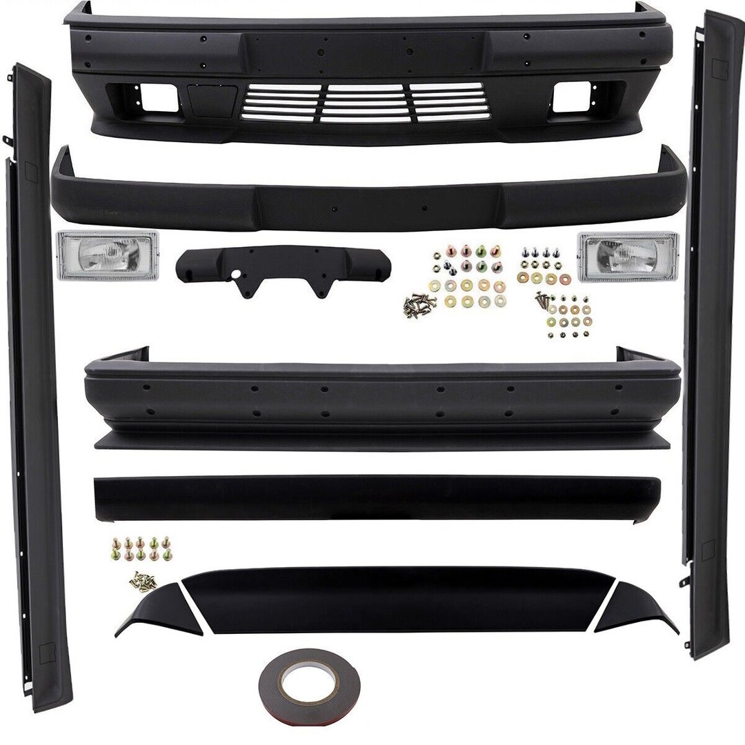 MB124950-J.jpg Pare-chocs avant arrière bas de caisse et becquet look AMG pour Mercedes classe E W124 berline – Image 1