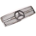 CALANDRE MERCEDES CLASSE C W202 CHROME ET NOIR DE 1992 A 1999 + LOGO – Image 2