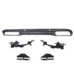 Diffuseur arrière + 2 embouts de pot look AMG c63 pour Mercedes classe C w205 sans pack AMG