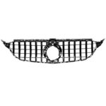 Calandre look AMG GT noir brillant pour Mercedes classe C W205 phase 1 de 01/2014 à 02/2018 camera – Image 2