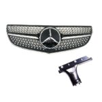 Calandre diamant pour MERCEDES classe E coupé C207 W207 phase 2 de 05/2013 à 05/2017 et logo