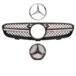 CALANDRE NOIR ET CHROME POUR MERCEDES CLK W209 COUPE ET CABRIOLET DE 03/2002 A 06/2009