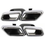 2 EMBOUT DE POT INOX DOUBLE SORTIE LOOK AMG POUR MERCEDES CLASSE E W212 E63 AMG PHASE 2