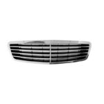 CALANDRE CLASSIQUE NOIR ET CHROME POUR MERCEDES CLASSE S W220 DE 1998 A 09/2002