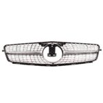 Calandre diamant Mercedes classe C w204 gris silver et chrome – Image 3