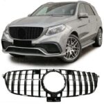 Calandre look AMG GT noir brillant Mercedes GLE W166 phase 2 à partir de 04/2015 et GLE coupé C292