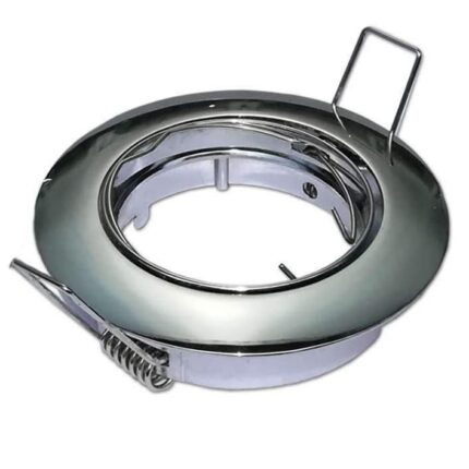 SUPPORT CHROME INCLINABLE POUR AMPOULE LED GU10 / MR16 - QUALITE PREMIUM