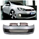 Kit pare-chocs avant arrière bas de caisse pour VW golf 6 look GTI en abs + 2 antibrouillards – Image 2