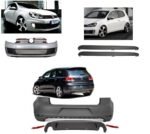 Kit pare-chocs avant arrière bas de caisse pour VW golf 6 look GTI en abs + 2 antibrouillards