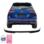 Becquet de toit noir brillant pour VW TIGUAN 2 phase 2 R R line de 07/2020 à 02/2024