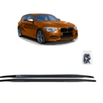 2 BAGUETTE LAME SOUS BAS DE CAISSE NOIR BRILLANT LOOK M PERFORMANCE POUR BMW SERIE 1 F20 F21