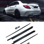 2 bas de caisse look C63 AMG pour MERCEDES classe C W205 berline de 03/2014 à 04/2021