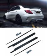 2 bas de caisse look C63 AMG pour MERCEDES classe C W205 berline de 03/2014 à 04/2021