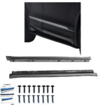 2 lame extensions sous bas de caisse noir brillant look R line pour VW TIGUAN 2 de 01/2016 à 07/2020