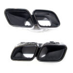 2 embout de pot noir look E63 AMG pour MERCEDES CLASSE E W213 phase 2 de 09/2020 à 2023 – Image 5