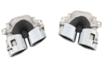2 EMBOUT POT CHROME LOOK A45 AMG POUR MERCEDES CLASSE A W177 A45 AMG ET CLA C118 45 AMG – Image 2