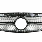 CALANDRE DIAMANT NOIR ET CHROME MERCEDES CLA PHASE 2 C117 X117 W117 DE 02/2016 A 2019