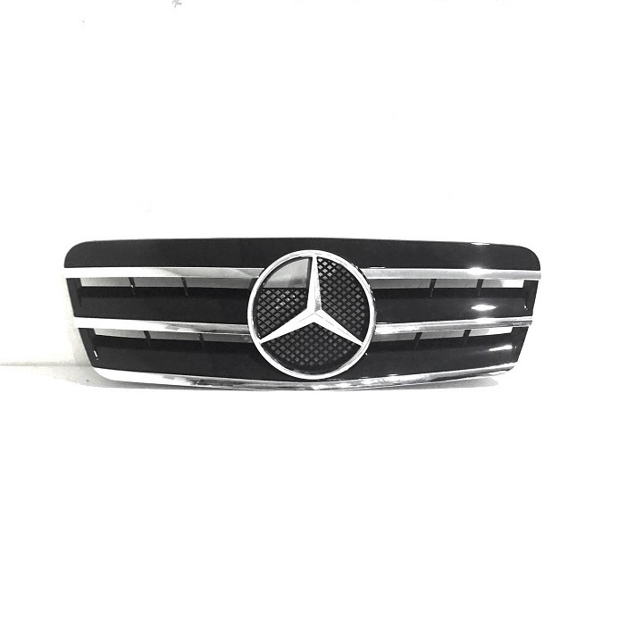 W208-1.jpg CALANDRE CHROME ET NOIR MERCEDES CLK W208 DE 06/1997 A 02/2002 + LOGO – Image 1